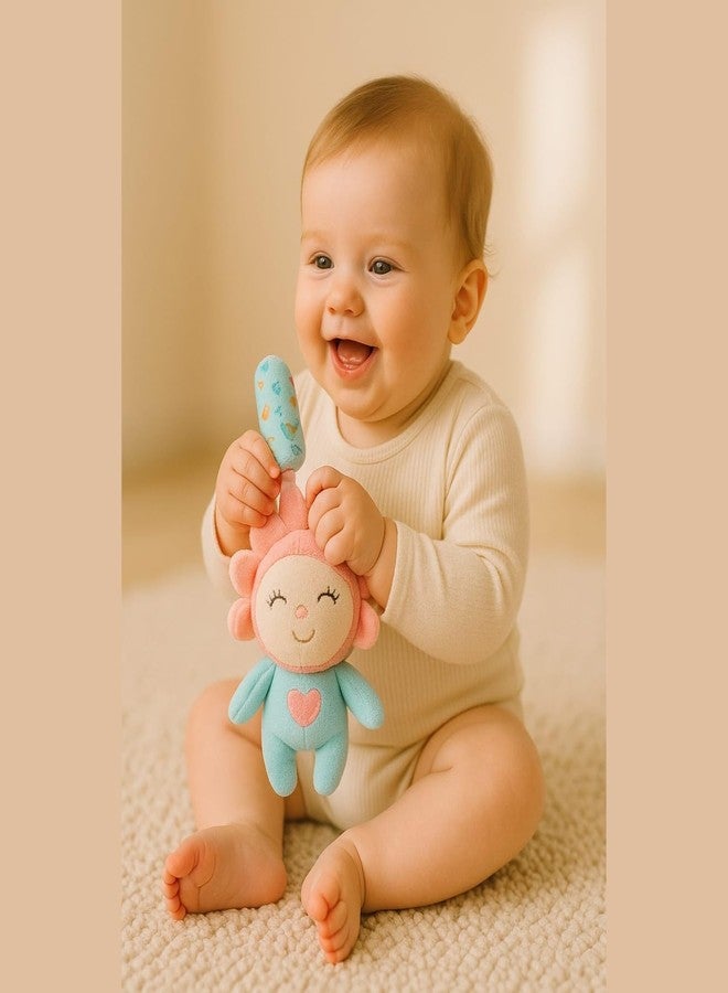 SMILE BABY Plush Hanging Toy Rattles for Crib and Stroller Keep Your Baby Entertained and Engaged. Soft, Colorful, and Safe, They Stimulate Sensory Development and are Perfect for Playtime Fun (Pink) - Image 4